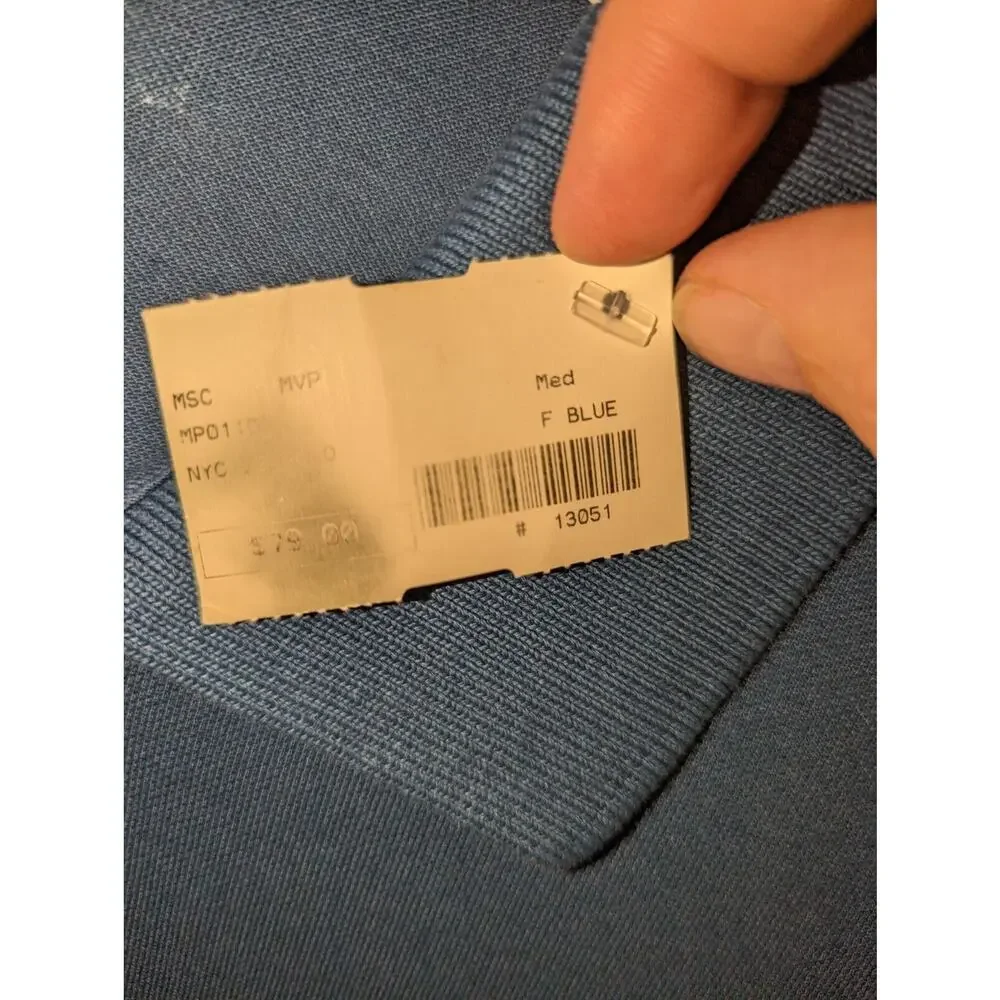 MVP Vintage Men's Polo Shirt Size M NYC 22 Printed Blue NEW WITH TAGS MSRP $79